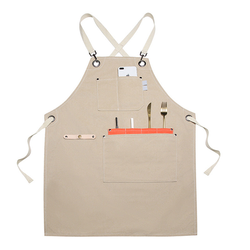 Thickened Canvas Apron Gardening Flower Shop Coffee Restaurant Beauty Hairdresser