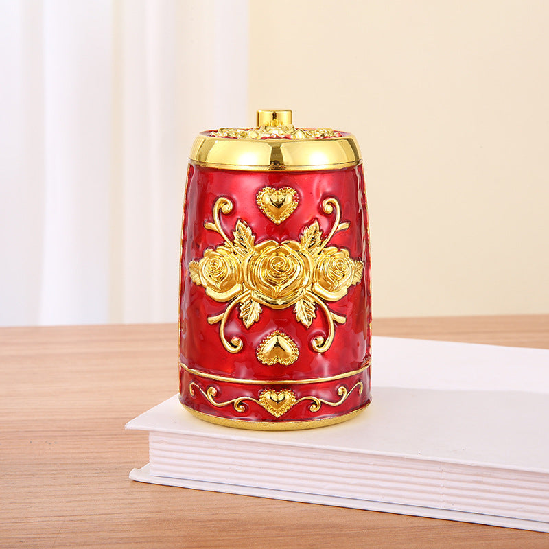 European-style Rose Holder  High-end Automatic Toothpick Jar