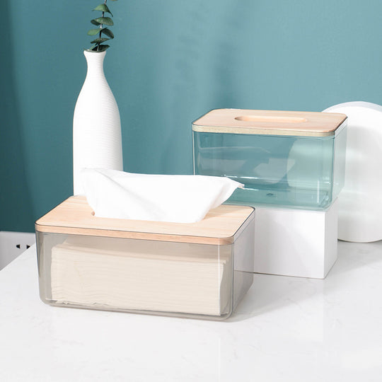 Plastic Tissue Box Holder Kitchen Storage Box Organizer Table Tissue Box