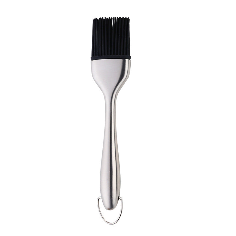 Silicone Oil Brush Stainless Steel Handle BBQ Grill Basting Brush