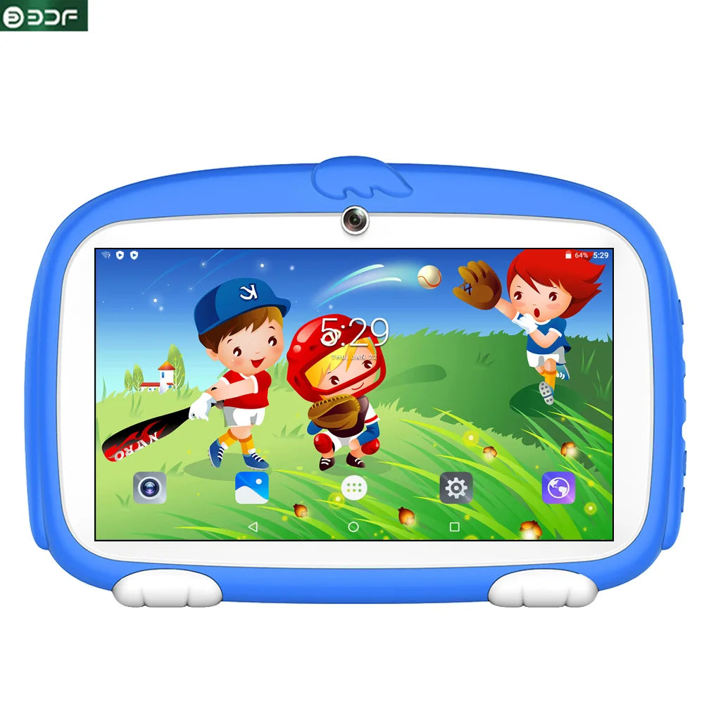 BDF 7 Inch Kids Tablet Quad Core Android 12 4GB And 64GB WiFi Bluetooth Educational Software Installed 5G WiFi 4000mAh Battery