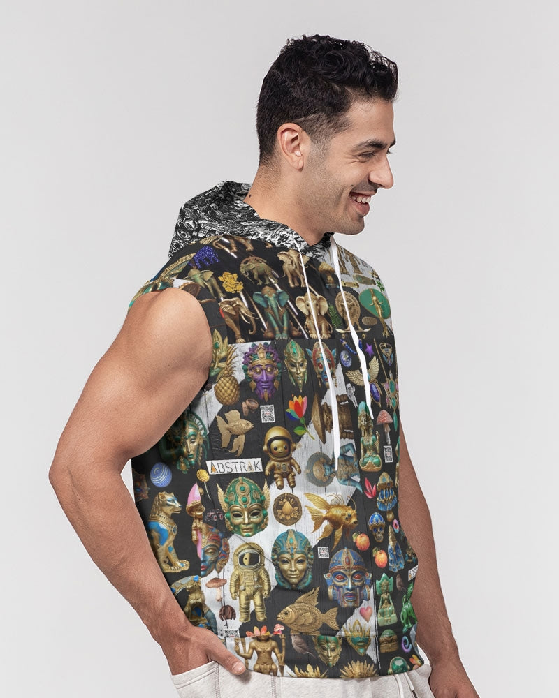 Abstraknyc Men's All-Over Print Heavyweight Sleeveless Hoodie