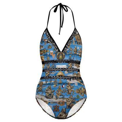 Women's Halter One-Piece Swimsuits YS20001 (All-Over Printing)