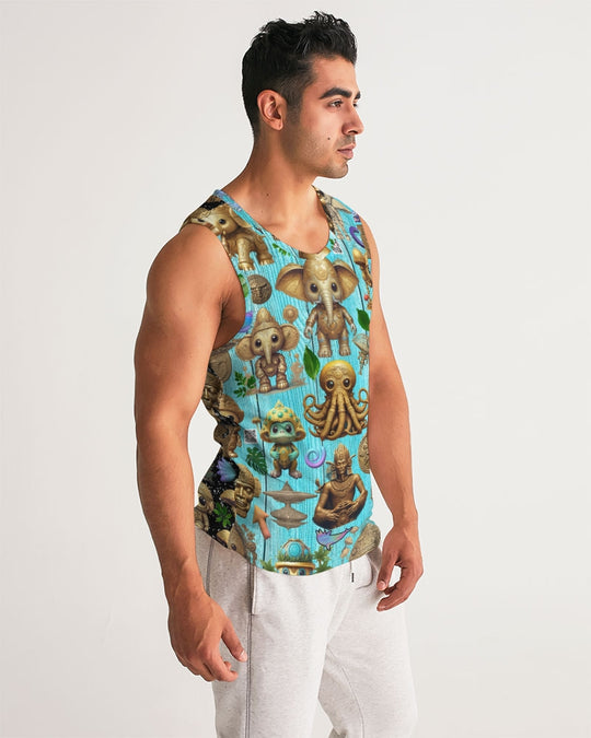 Elephant Collection Men's All-Over Print Sport Tank