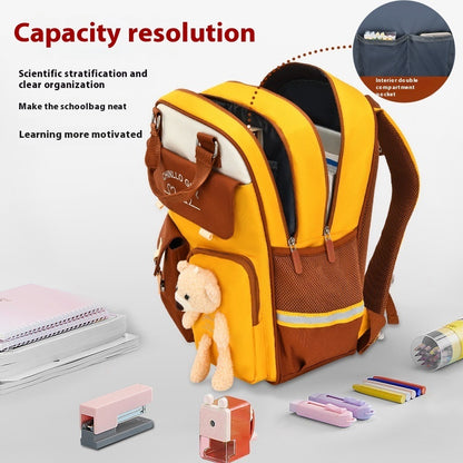 Lightweight Breathable Primary Student Schoolbag Multi-pocket Good-looking