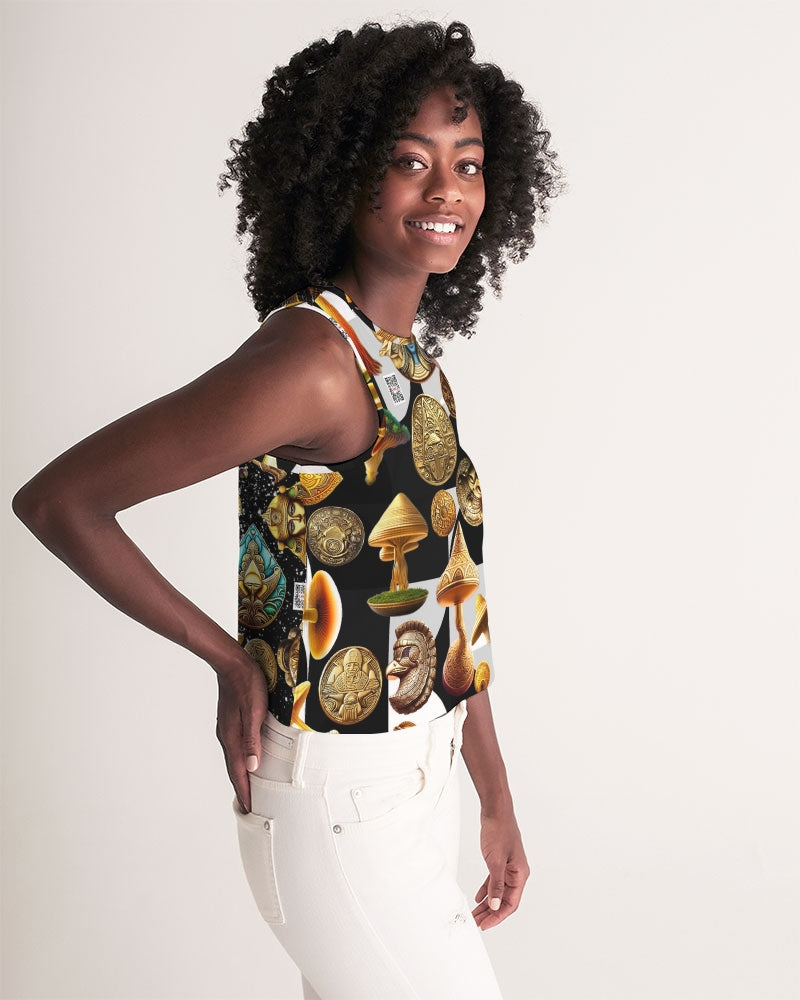 Nature Abstrak Women's All-Over Print Cropped Tank