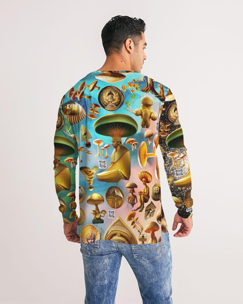 Illustration Abstrak Men's All-Over Print Long Sleeve Tee