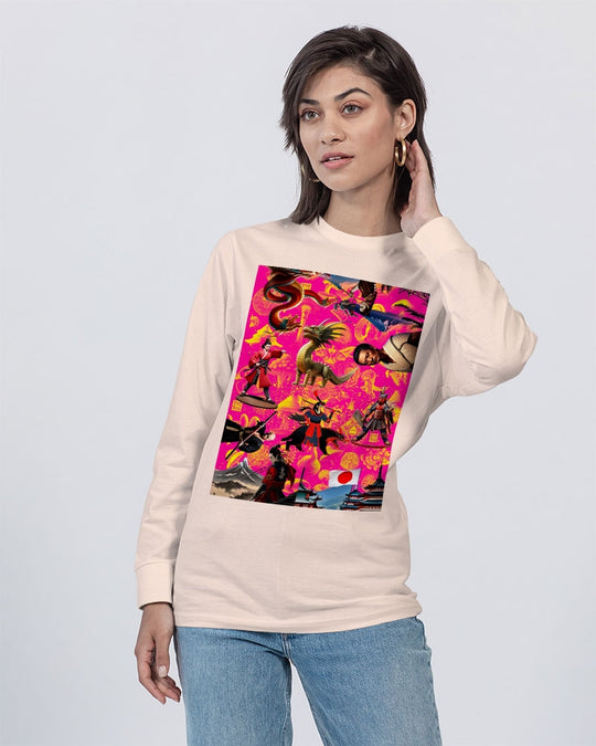 Trendy Abstrak Pattern Unisex Long Sleeve Tee | Lane Seven