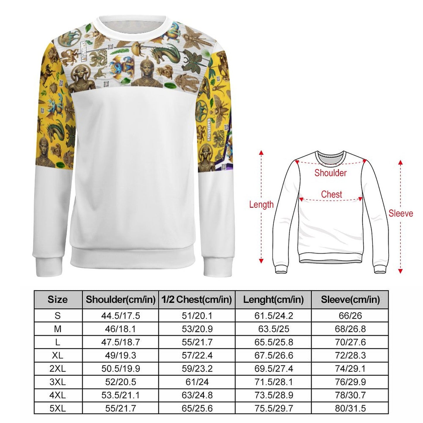 250gsm Round Neck Men's Sweatshirt 4T35 (All-Over Printing)