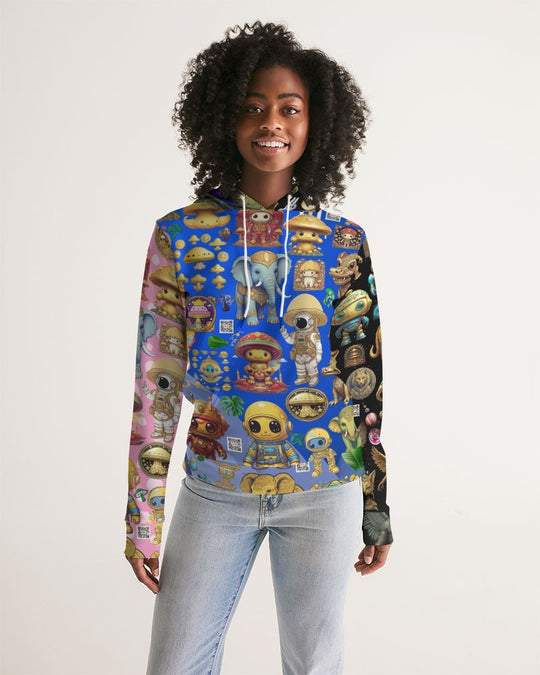 Alien Trendy Abstrak Collection Women's All-Over Print Hoodie