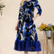 Celeste Full Size Paisley Print Lace Ruffled Midi Dress