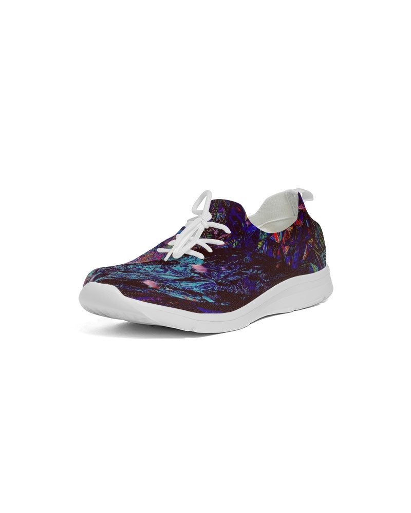 Colorful Artistic Abstract Women's Lace Up Flyknit Shoe