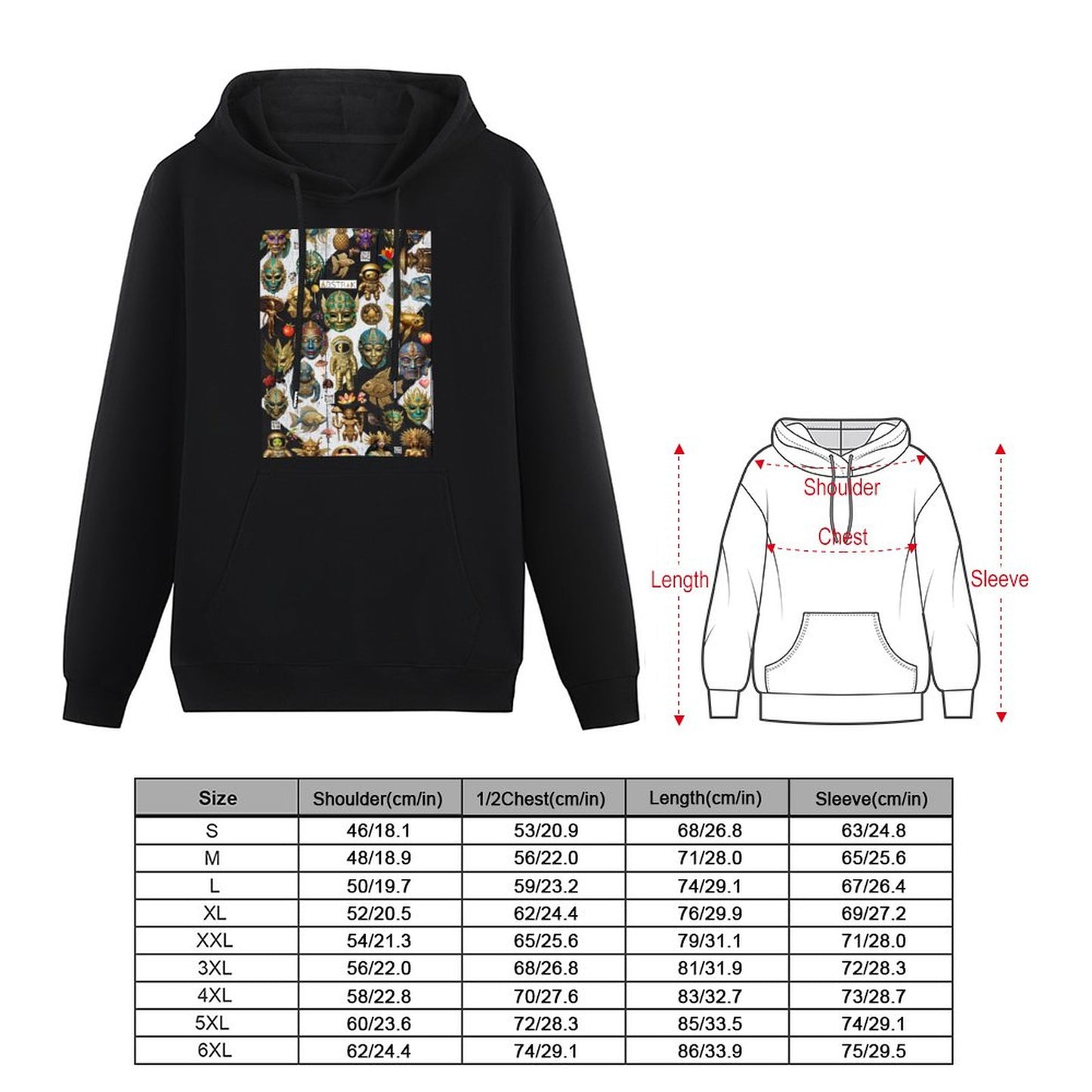 DTG 255gsm Men's Pocket Hoodie (Front Printing)