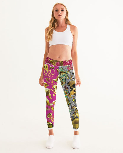 Robotic Abstrak Women's All-Over Print Yoga Pants