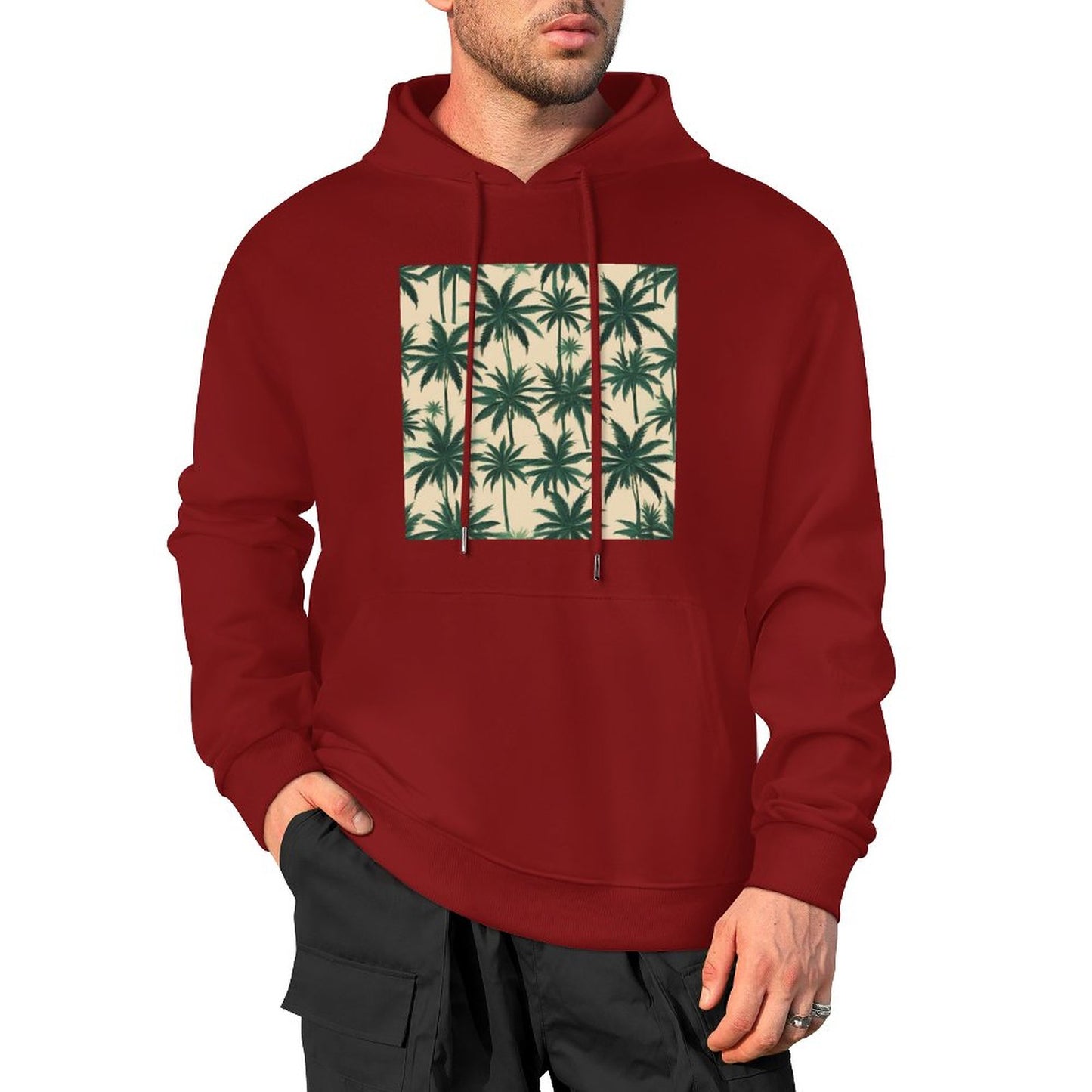 DTF 250gsm Cotton Men's Hoodie with Pocket (Front Printing)