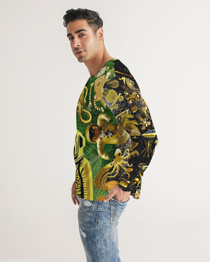 Outer Space Abstrak Men's All-Over Print Long Sleeve Tee