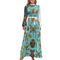 Turtle Neck Long Dress for WomenxQ (All-Over Printing)