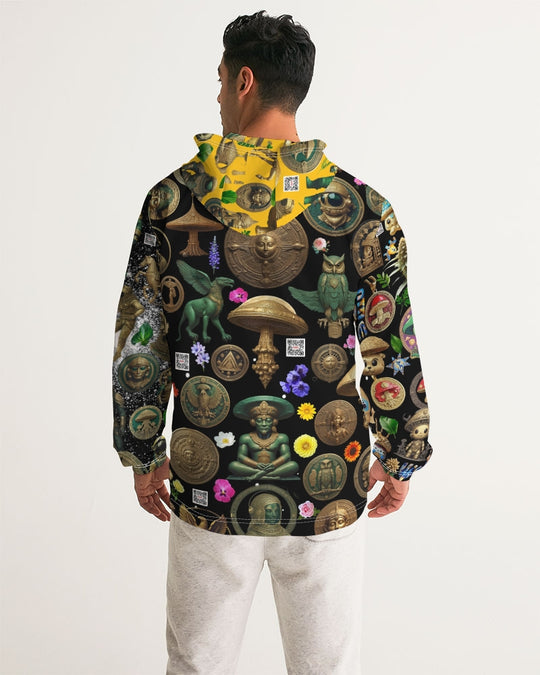 Mushroom Abstak Collection Men's All-Over Print Windbreaker