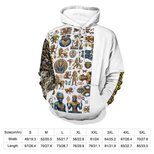 230gsm Men's Personalized Hoodie with Double-layer Cap (All-Over Printing)