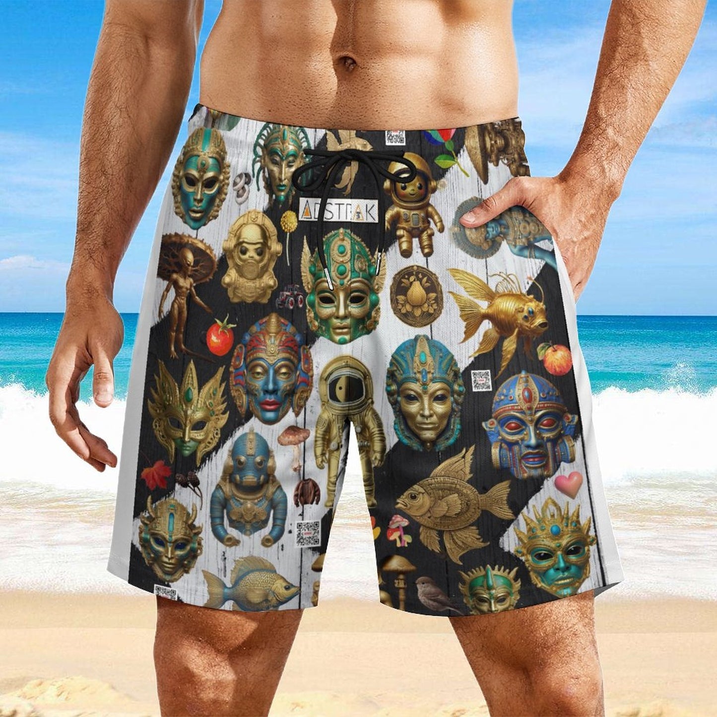 Men's Beach Shorts with 4 Pockets