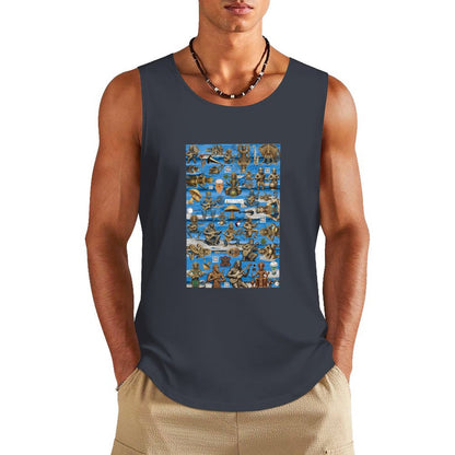 DTF 160gsm Men's Cotton Tank Top BX (Front Printing)