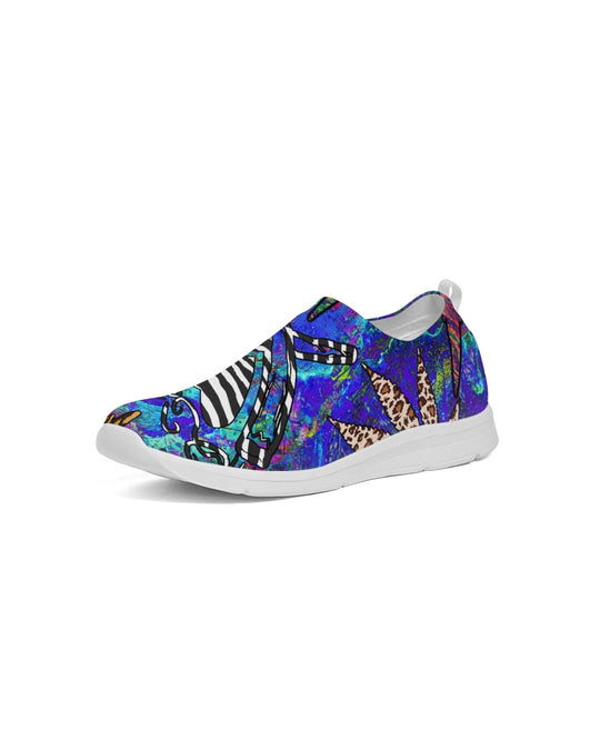 Colorful Artistic Abstract Women's Slip-On Flyknit Shoe