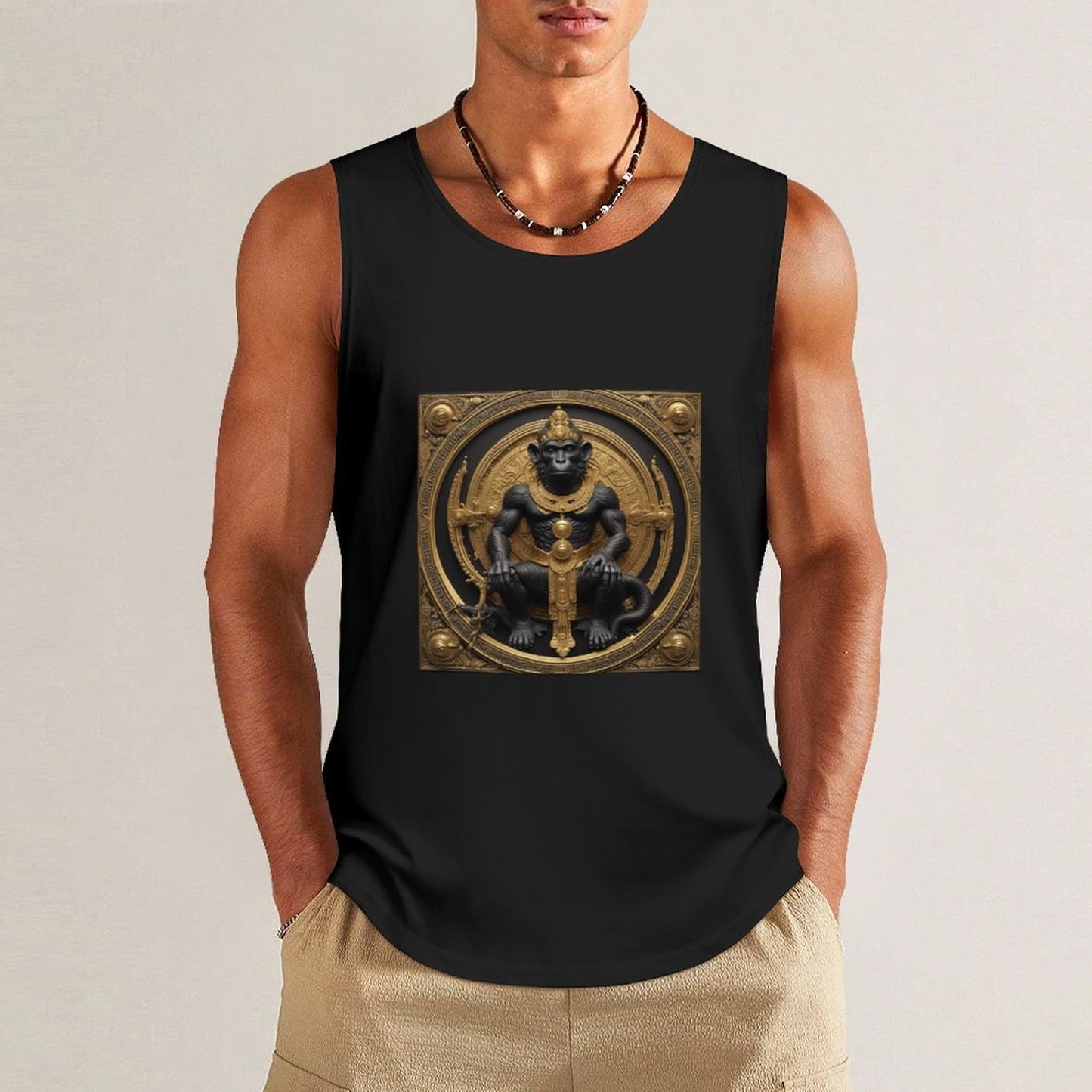 DTF 160gsm Men's Cotton Tank Top BX (Dual-sided Printing)