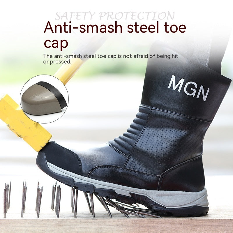 Plus Size Labor Protection Shoes Anti-smashing And Anti-stab Safety Shoes