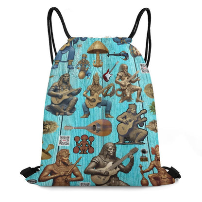 Custom Drawstring Bags with Waffle Cloth Designs