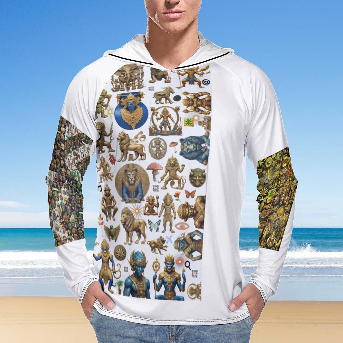 Men's Long Sleeve Hoodie NZ145 (All-Over Printing)