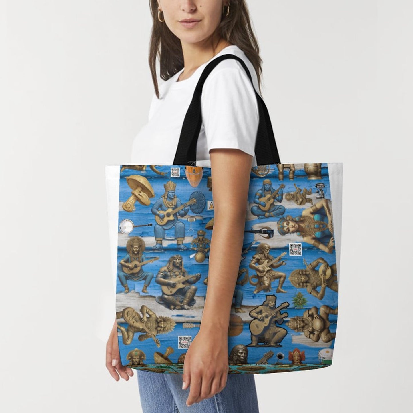 Large One Shoulder Shopping Bag (All-Over Printing)