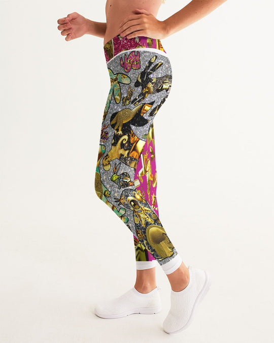 Robotic Abstrak Women's All-Over Print Yoga Pants