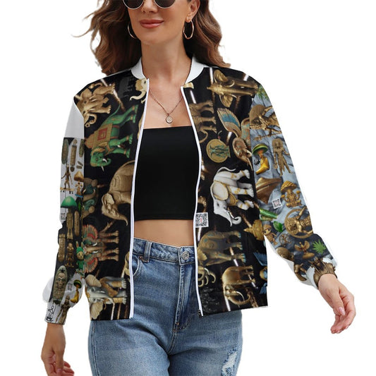 Women's Zipper Jacket LLJK (All-Over Printing)