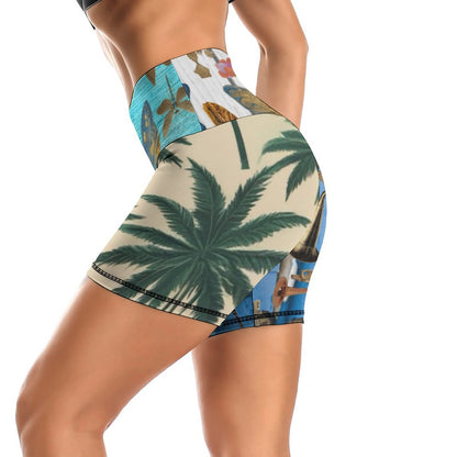 Women Yoga Shorts Y10A (All-Over Printing)