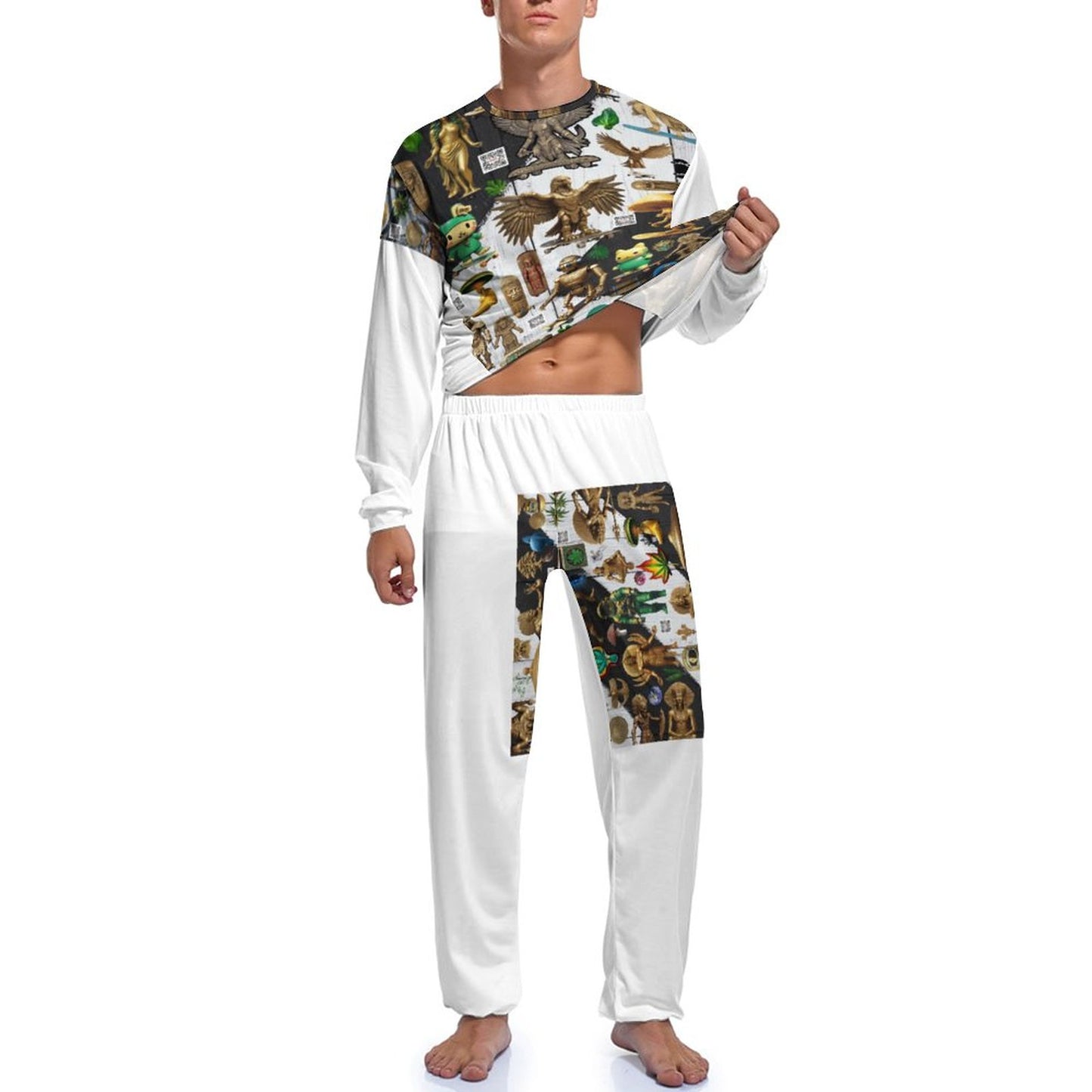 180gsm Men's Loungewear Set JJ1201 (All-Over Printing)