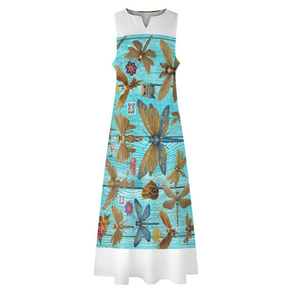 Sleeveless Ankle-length Dress GQ (All-Over Printing)