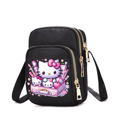 HelloKittys Women Shoulder Bag Small Multifunction Handbag Casual Tote Female Crossbody Bag  Messenger Bags Anime Purse Pouch