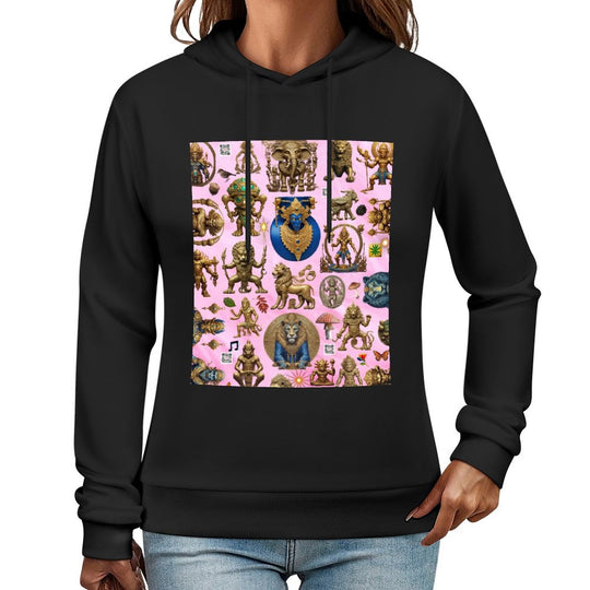 DTG 255gsm Cotton Printed Hoodie for Women (Front Printing)