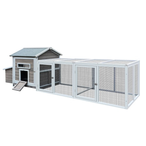 118 Inch Wooden Chicken Coop Outdoor Hen Coop Poultry Cage