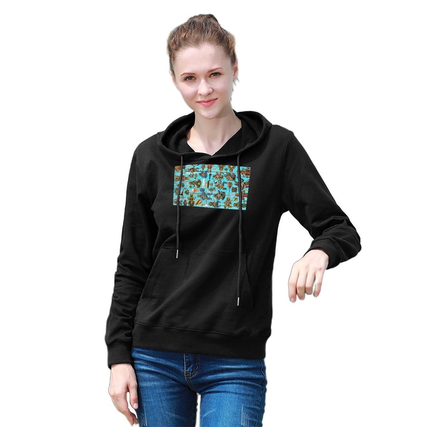 DTG 255gsm Women's Hoodie with Pocket (Dual-sided Printing)