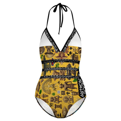 Women's Halter One-Piece Swimsuits YS20001 (All-Over Printing)