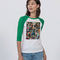 Trendy Abstrak Pattern Unisex Three-Quarter Sleeve Baseball Tee | Bella + Canvas