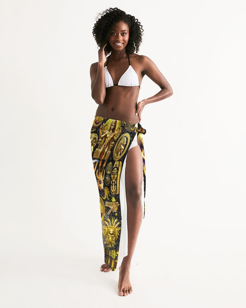 Ancient Abtsrak All-Over Print Swim Cover Up