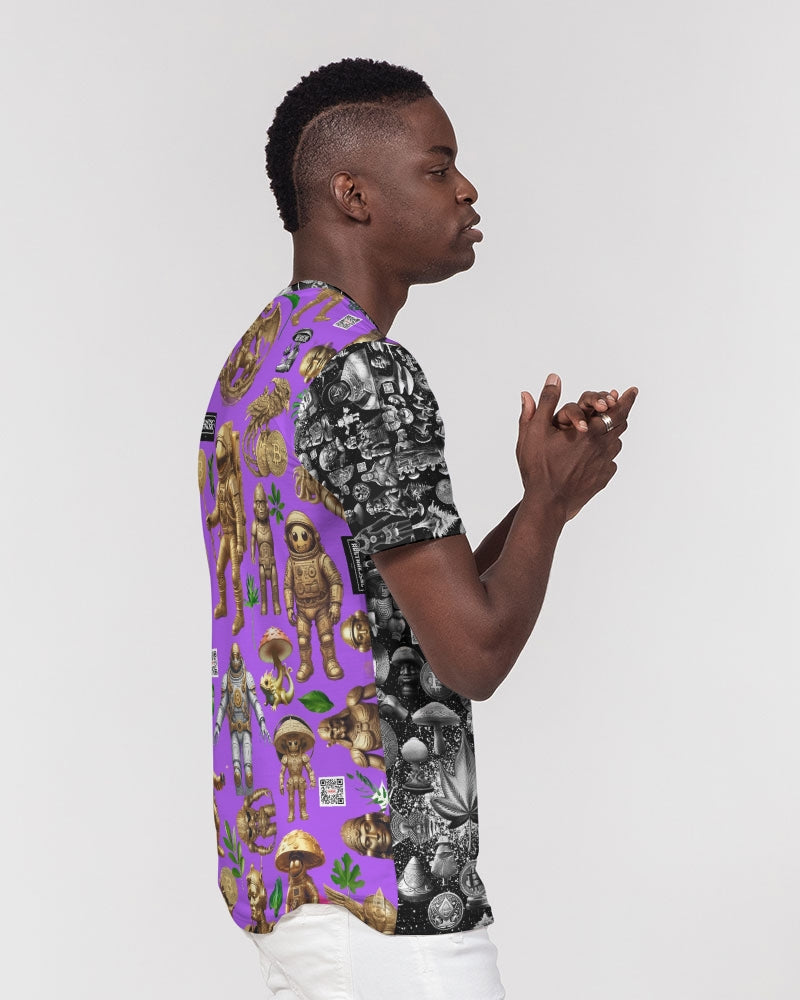 Mushroom Abstak Collection Men's All-Over Print Pocket Tee