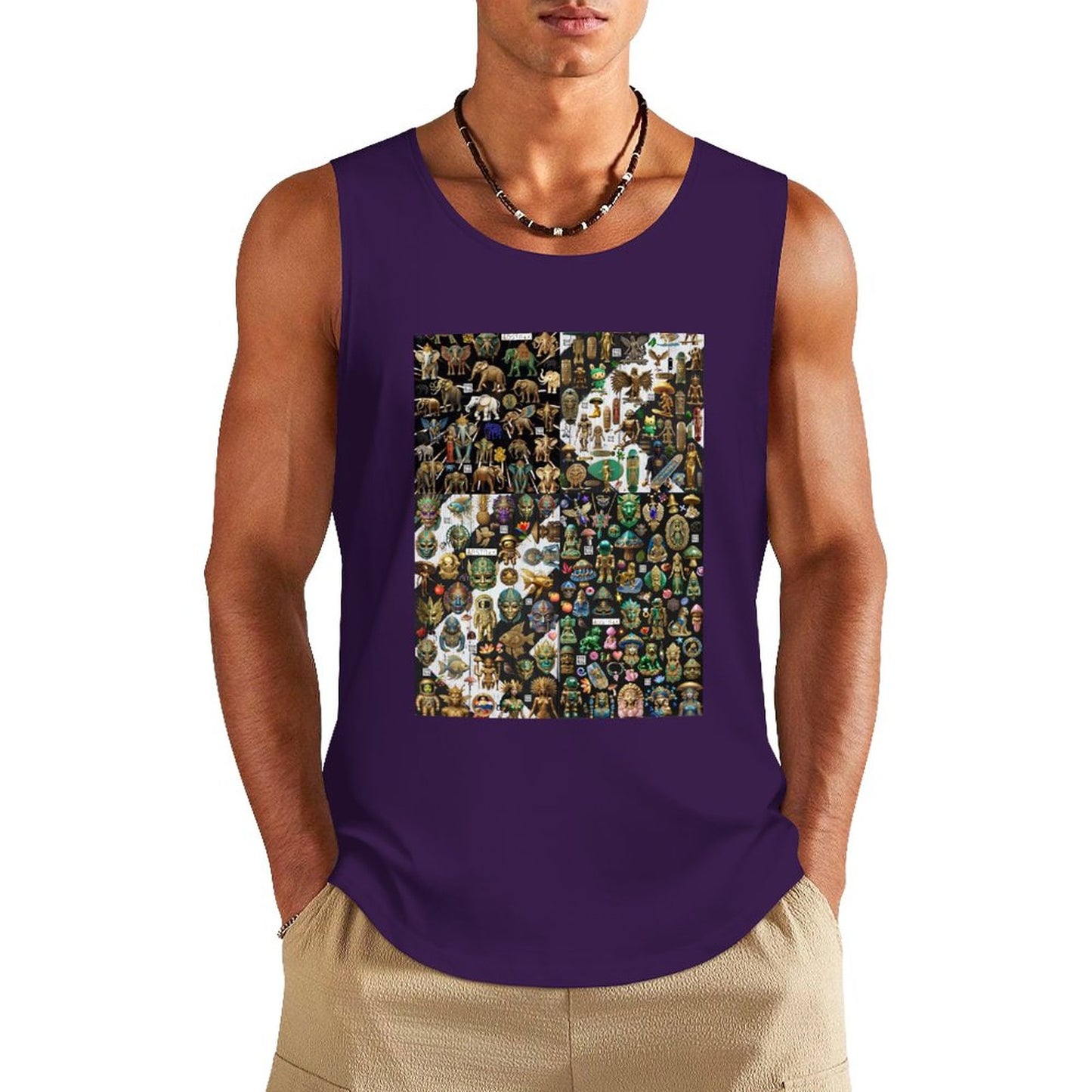 DTF 160gsm Men's Cotton Tank Top BX (Dual-sided Printing)