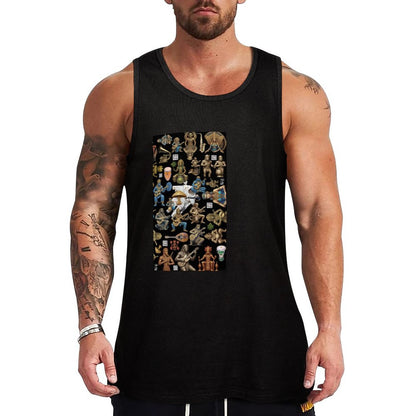 DTG 150gsm Custom Printed Tank Tops for Men Muscle Tees