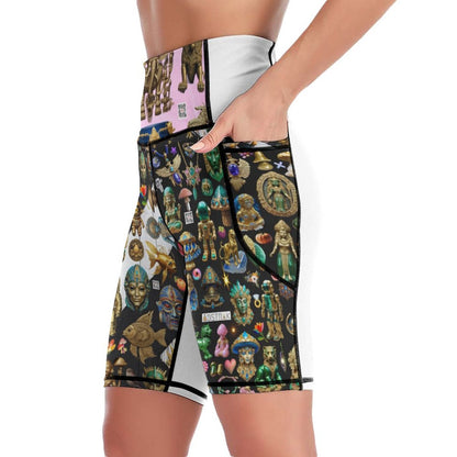 250gsm Knee-Length Yoga Shorts YJ008 (All-over Printing)