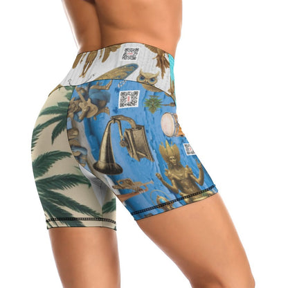 Women Yoga Shorts Y10A (All-Over Printing)