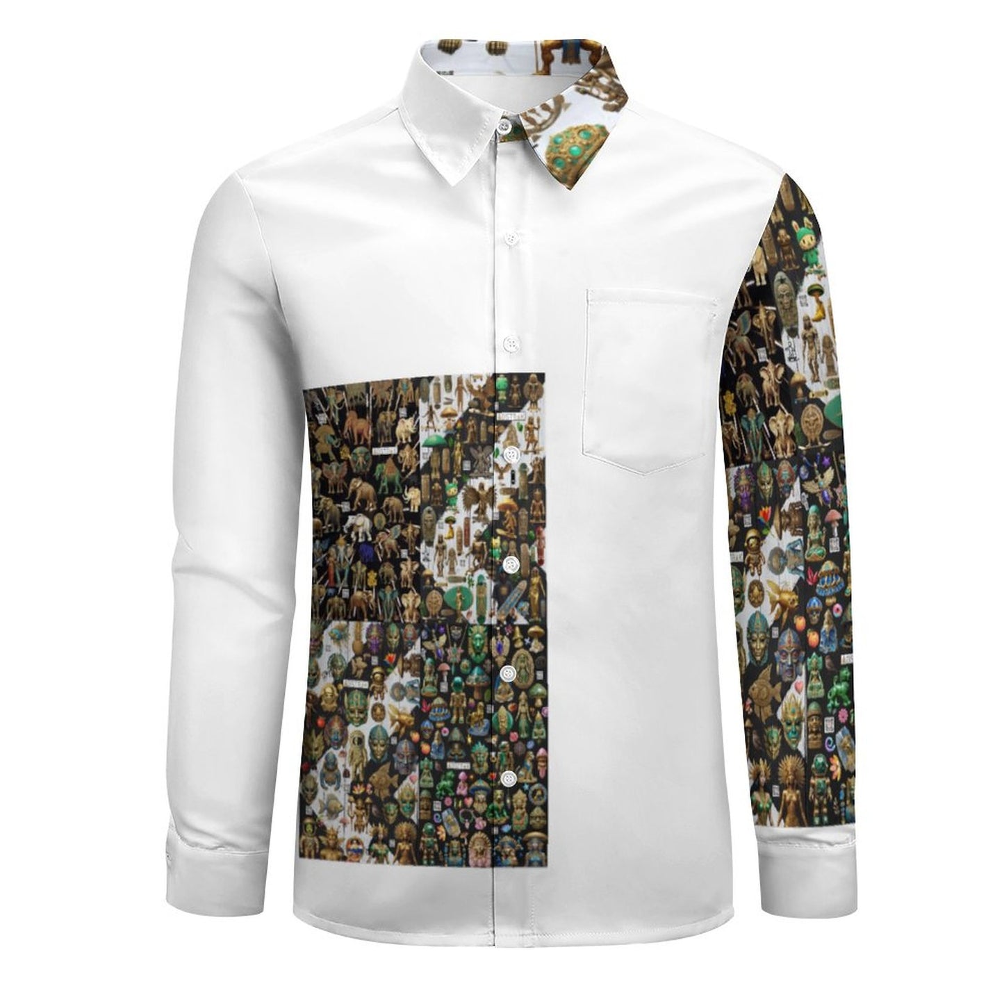 Men's Long Sleeve Shirt with Pocket LS (All-Over Printing)