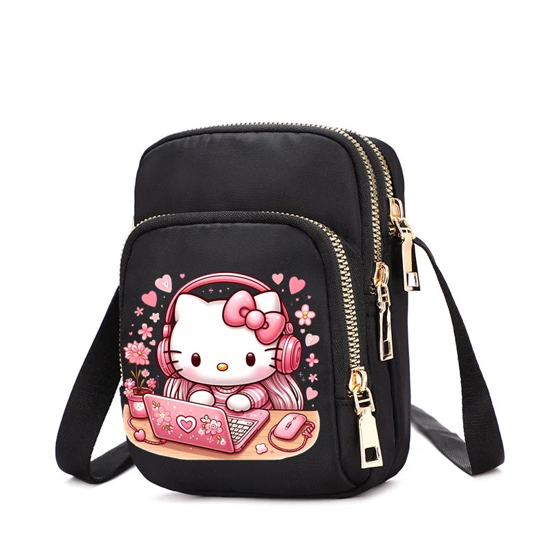 HelloKittys Women Shoulder Bag Small Multifunction Handbag Casual Tote Female Crossbody Bag  Messenger Bags Anime Purse Pouch